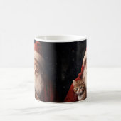 Abessinienkatze mit Weihnachtsmann Weihnachten Kaffeetasse (Mittel)