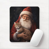 Abessinienkatze mit Weihnachtsmann Weihnachten Mousepad (Mit Mouse)