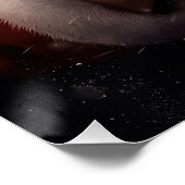 Abessinienkatze mit Weihnachtsmann Weihnachten Poster (Ecke)