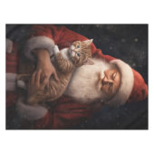 Abessinienkatze mit Weihnachtsmann Weihnachten Tischdecke (Vorderseite (Horizontal))