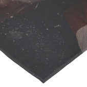 Abessinienkatze mit Weihnachtsmann Weihnachten Tischdecke (Schrägansicht)