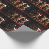 Abessinier am Feuerplatz Weihnachten Geschenkpapier (Ecke)