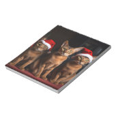 Abessinier am Feuerplatz Weihnachten Notizblock (Rotiert)