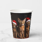 Abessinier am Feuerplatz Weihnachten Pappbecher (Rückseite)