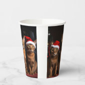 Abessinier am Feuerplatz Weihnachten Pappbecher (Links)