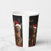 Abessinier am Feuerplatz Weihnachten Pappbecher (Rechts)