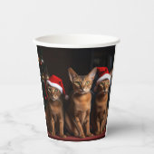 Abessinier am Feuerplatz Weihnachten Pappbecher (Vorderseite)