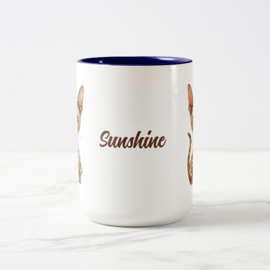 Abessinier Caffee Personalisiert Zweifarbige Tasse (Mittel)