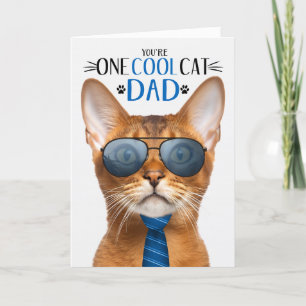 Abessinier Cat Father's Day One Cool Cat Feiertagskarte