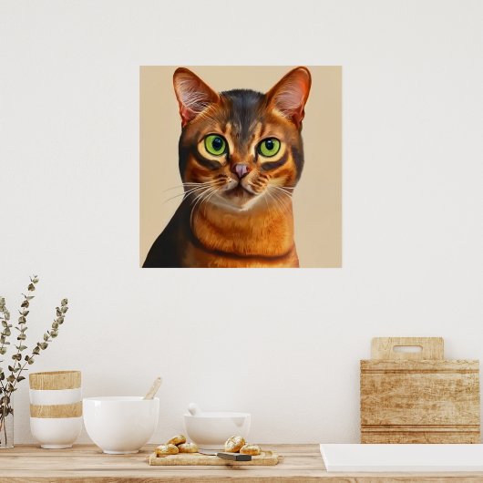 Abessinier - Cat Portrait Poster (Küche)