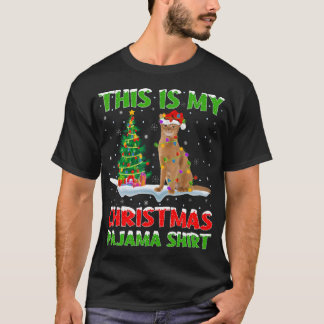 Abessinier Cat Xmas Treme Lichter Das ist mein Wei T-Shirt
