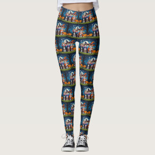 Abessinier-Katzen Kürbis Halloween Lustig Leggings