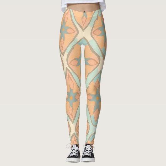 Abessinier Pastell farbenfrohe Personalisierte Mus Leggings (Vorderseite)