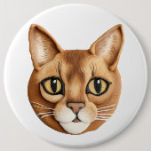 Abessinierkatze 3D inspiriert Button (Vorderseite)