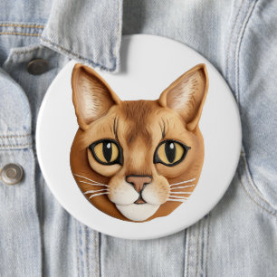 Abessinierkatze 3D inspiriert Button