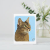 Abessinierkatze 9Y009D-032 Postkarte (Stehend Vorderseite)