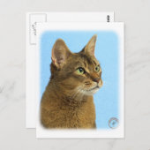 Abessinierkatze 9Y009D-032 Postkarte (Vorne/Hinten)