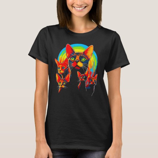 Abessinierkatze beste Freunde T-Shirt (Vorderseite)