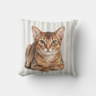 Abessinierkatze Wasserfarbe Kissenbezug Kissen