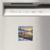 Abessinierkatze Weihnachten Boot Urlaub Magnet (In Situ (Geschirrspüler))