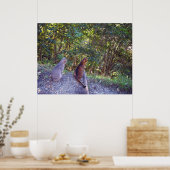 Abessinierkatzen auf Gehweg Poster (Küche)