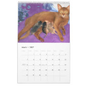 Abessinierkatzen - Kalender (Mär 2027)