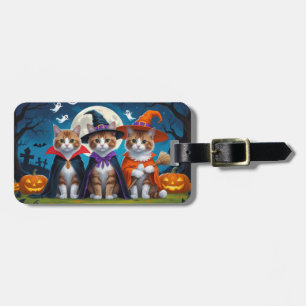 Abessinierkatzen Kürbis Halloween Lustig Gepäckanhänger