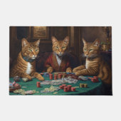 Abessinische Katzen Poker Kunst Fußmatte (Vorderseite)