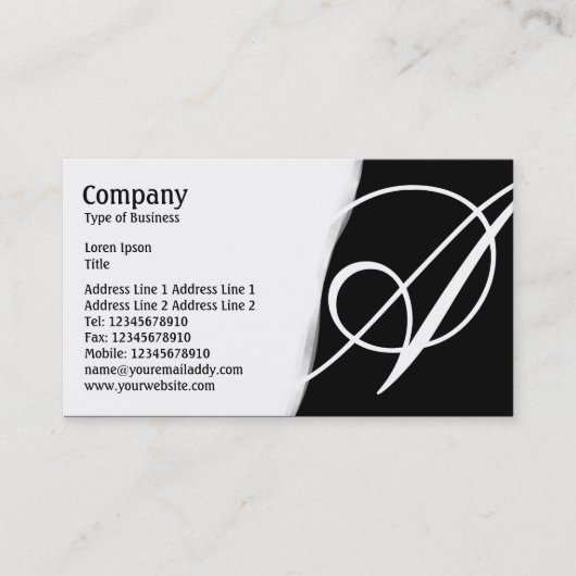 Abfahren - Schwarz Visitenkarte (Vorderseite)