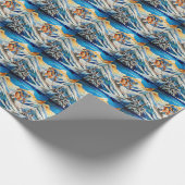 Abfahrpapier für Skifahrer Geschenkpapier (Ecke)