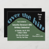 Abfahrt, 40. Geburtstag Einladung (Vorne/Hinten)