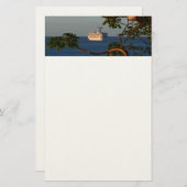 Abfahrt bei Sunset I Cruise Vacation Briefpapier (Vorne/Hinten)