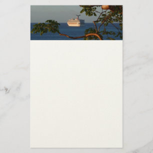 Abfahrt bei Sunset I Cruise Vacation Briefpapier