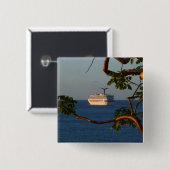 Abfahrt bei Sunset I Cruise Vacation Button (Vorne & Hinten)