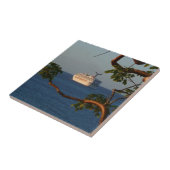 Abfahrt bei Sunset I Cruise Vacation Fliese (Seite)