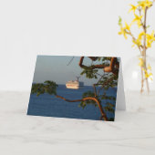 Abfahrt bei Sunset I Cruise Vacation Karte (Gelbe Blume)