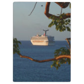 Abfahrt bei Sunset I Cruise Vacation Klemmbrett (Rückseite)