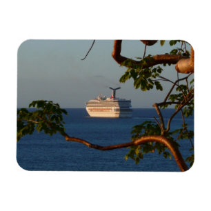 Abfahrt bei Sunset I Cruise Vacation Magnet