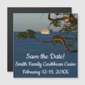 Abfahrt bei Sunset I Cruise Vacation Magnetkarte (Vorne/Hinten)