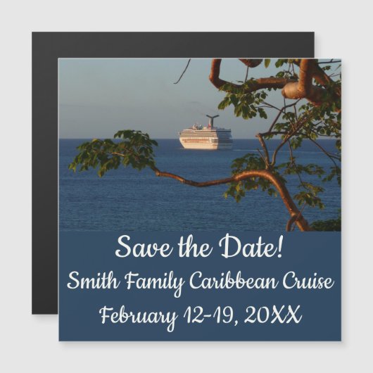 Abfahrt bei Sunset I Cruise Vacation Magnetkarte (Vorne/Hinten)