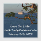 Abfahrt bei Sunset I Cruise Vacation Magnetkarte (Vorderseite)