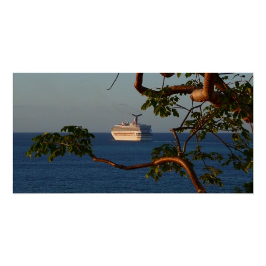 Abfahrt bei Sunset I Cruise Vacation Poster (Vorderseite)