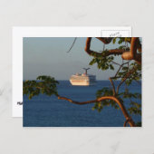 Abfahrt bei Sunset I Cruise Vacation Postkarte (Vorne/Hinten)