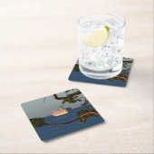 Abfahrt bei Sunset I Cruise Vacation Rechteckiger Pappuntersetzer (Vor Ort)