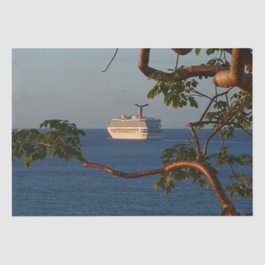 Abfahrt bei Sunset I Cruise Vacation Seidenpapier (Vorderseite)