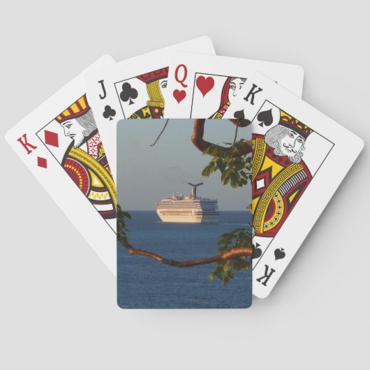 Abfahrt bei Sunset I Cruise Vacation Spielkarten (Rückseite)