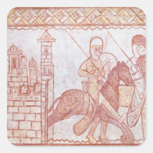 Abfahrt der Kreuzfahrer Quadratischer Aufkleber