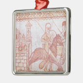 Abfahrt der Kreuzfahrer Silbernes Ornament (Links)