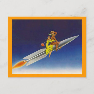 Abfahrt der Retro-Raketenschiff-Ankündigungen Ankündigung