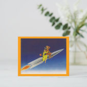 Abfahrt der Retro-Raketenschiff-Ankündigungen Ankündigung (Stehend Vorderseite)